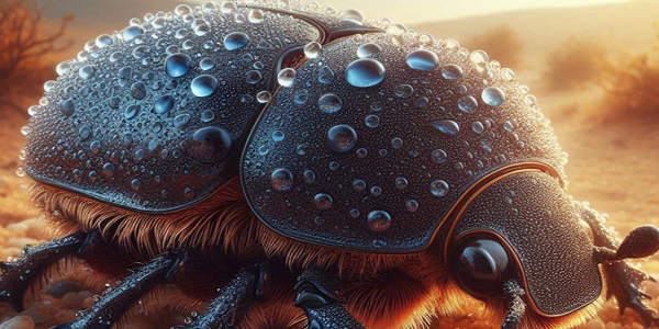 Water droplets condensing